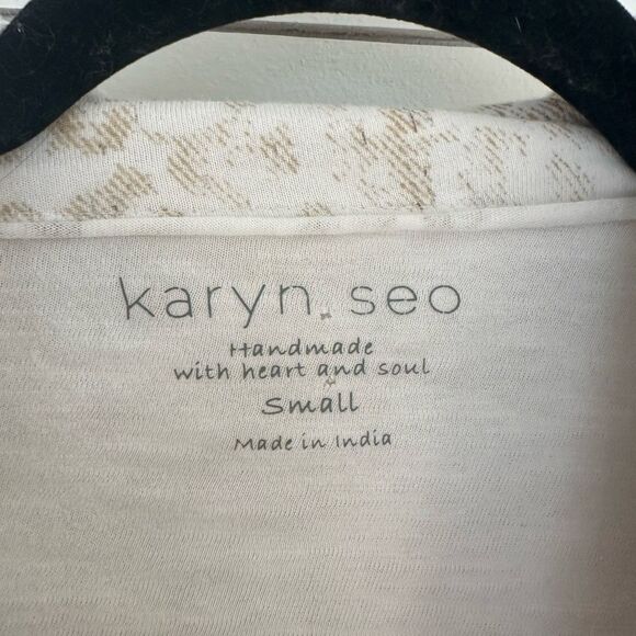 Karyn Seo Women’s Small Embroidered Handmade Open Cardigan Jacket - Picture 2 of 4